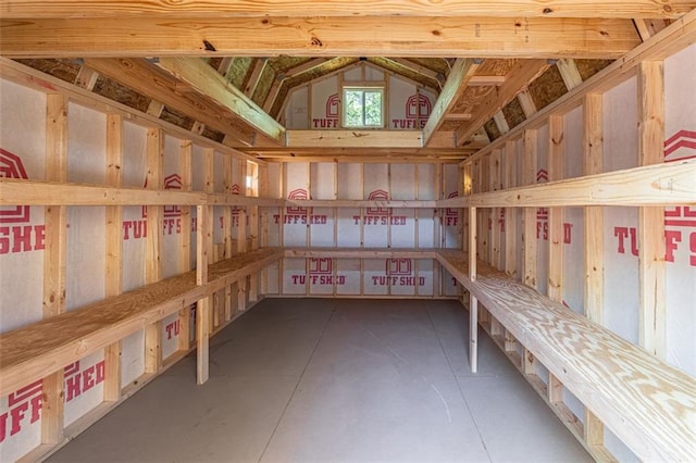 view of storage room