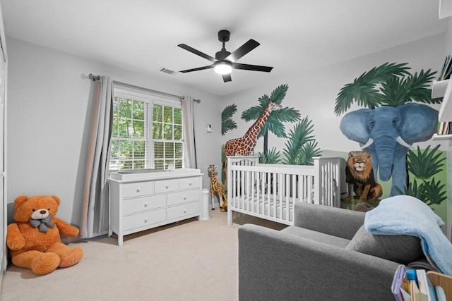 1241 Newbridge Trce, Brookhaven, GA 30319 - carpeted bedroom featuring ceiling fan