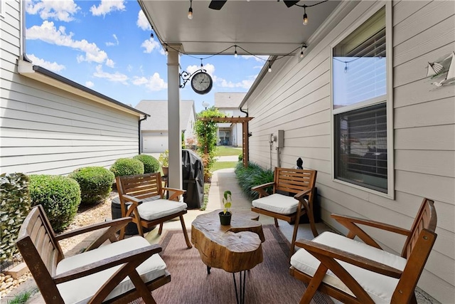 6021 Harbour Mist Dr, Flowery Branch, GA 30542 - view of patio with ceiling fan