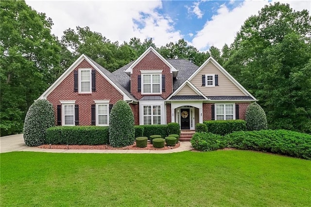 2995 Barimore, Dacula, GA 30019 - view of front of property with a front lawn and brick siding