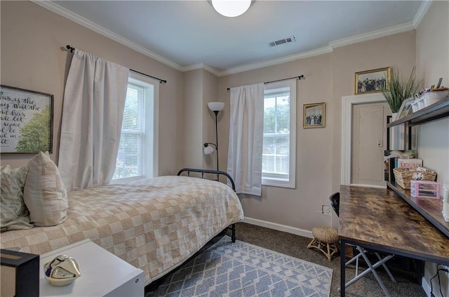 214 Iron St NW, Rome, GA 30165 - carpeted bedroom with multiple windows, baseboards, and crown molding