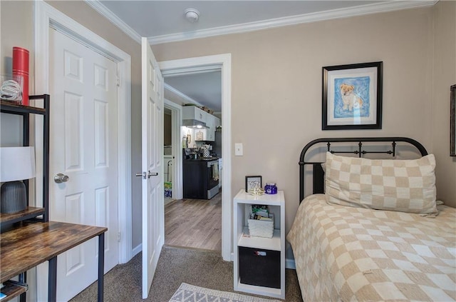 214 Iron St NW, Rome, GA 30165 - carpeted bedroom with crown molding and baseboards