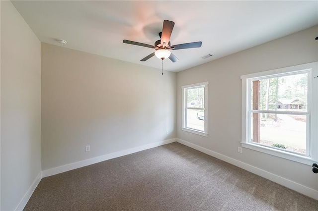 96 Lexie Ct, Rockmart, GA 30153 - carpeted spare room featuring a smoke detector and a ceiling fan