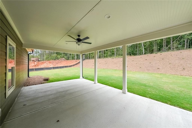 96 Lexie Ct, Rockmart, GA 30153 - view of patio / terrace with a ceiling fan