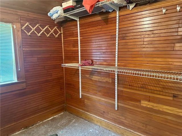 2115 Kings Rd, Dalton, GA 30720 - living area featuring wooden ceiling, wood walls, hardwood / wood-style floors, and a fireplace