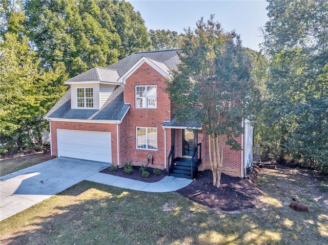 front facade featuring a garage