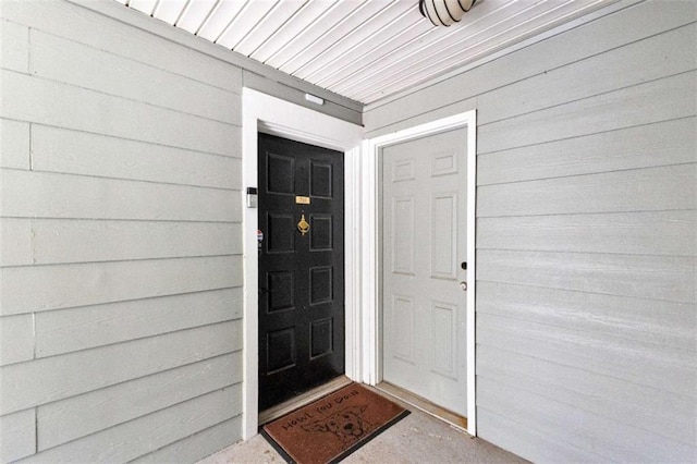 view of doorway to property