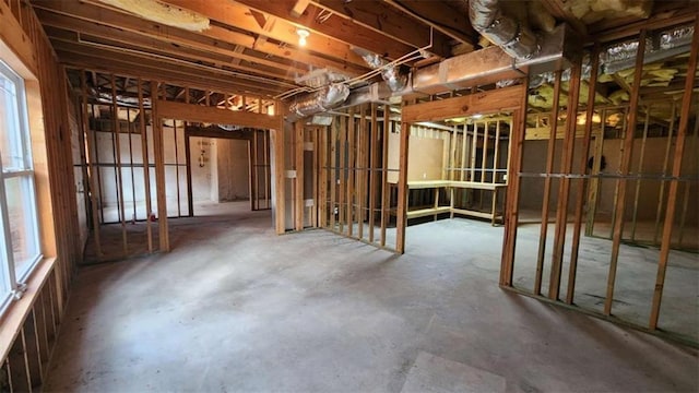 basement with a wealth of natural light