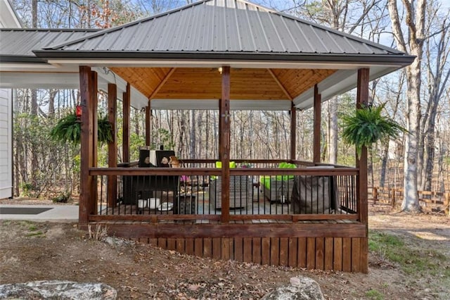 view of property's community with a gazebo