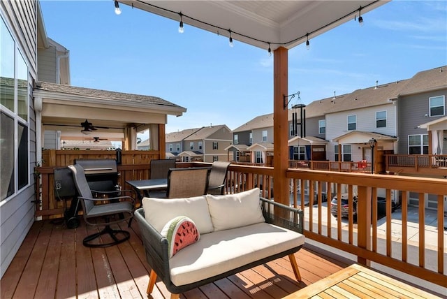 deck with grilling area