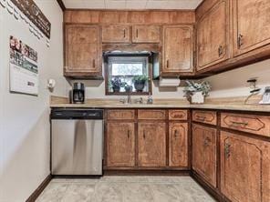 kitchen with stainless steel dishwasher