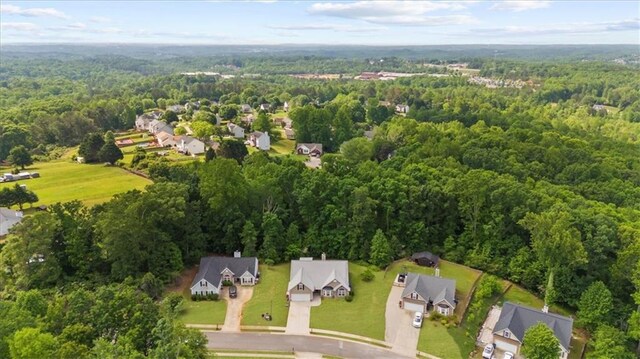 5155 Scenic View Rd, Flowery Branch, GA 30542 - aerial perspective of suburban area featuring a forest
