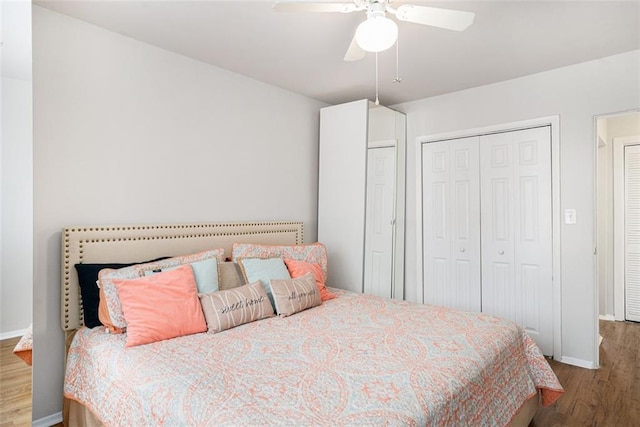 1705 Monroe Dr NE Unit E3, Atlanta, GA 30324 - bedroom featuring wood finished floors and a ceiling fan