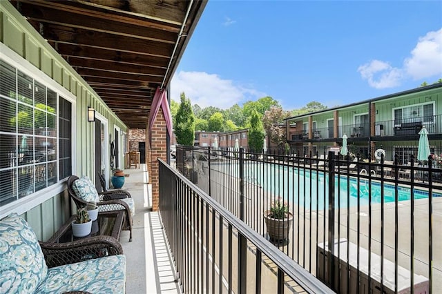 1705 Monroe Dr NE Unit E3, Atlanta, GA 30324 - balcony with view of pool