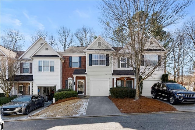 view of property with a garage