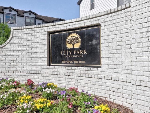 view of community sign