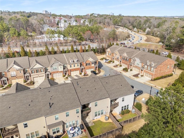 bird's eye view featuring a residential view