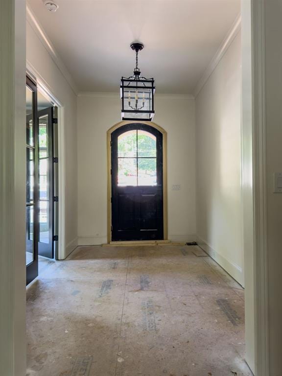 2461 Fernleaf Ct NW, Atlanta, GA 30318 - entrance foyer with ornamental molding and baseboards