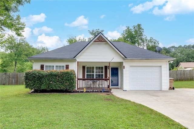 15 Echota Rd NE, Cartersville, GA 30121 - ranch-style house with covered porch, concrete driveway, and an attached garage