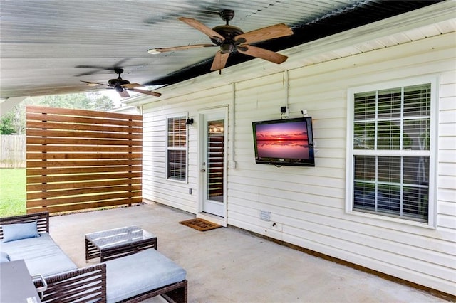 15 Echota Rd NE, Cartersville, GA 30121 - view of patio / terrace featuring a ceiling fan