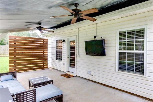 15 Echota Rd NE, Cartersville, GA 30121 - view of patio featuring a ceiling fan