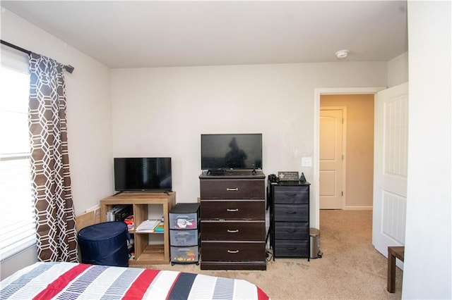 view of carpeted bedroom