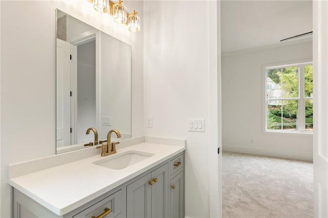 bathroom featuring vanity