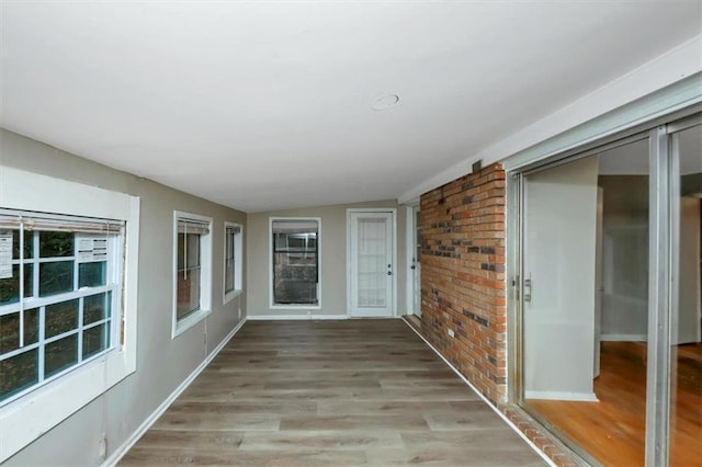 interior space with vaulted ceiling