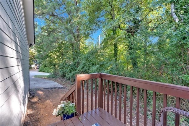 view of wooden deck