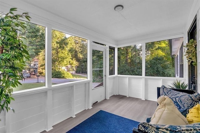 view of sunroom