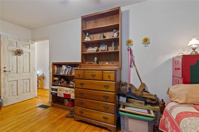 bedroom featuring light hardwood / wood-style flooring