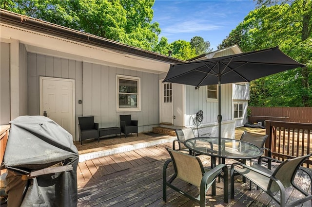 3307 Pointe Bleue Ct, Decatur, GA 30034 - deck featuring outdoor dining space and area for grilling