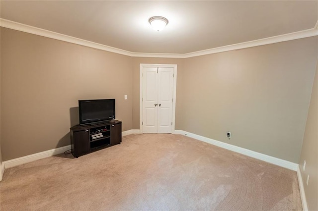 interior space with ornamental molding