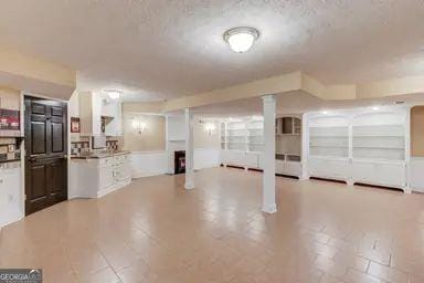 view of finished basement