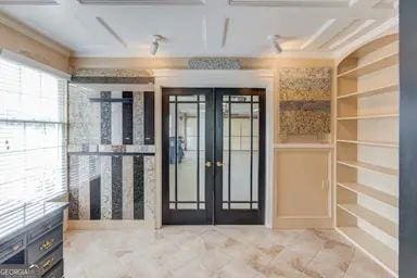 interior space with french doors