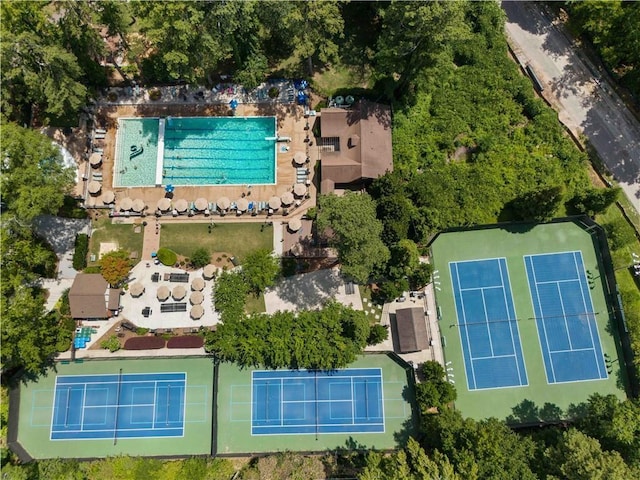 1602 Windsor Walk, Avondale Estates, GA 30002 - aerial view of a pool