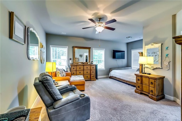 1412 Chapman Cir, Monroe, GA 30656 - bedroom featuring carpet and a ceiling fan