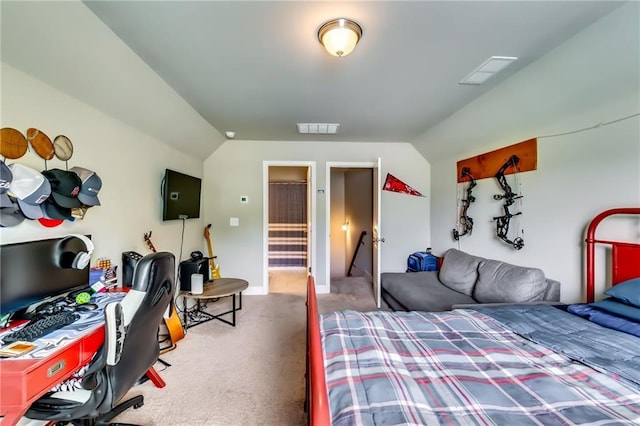 1412 Chapman Cir, Monroe, GA 30656 - carpeted bedroom with lofted ceiling