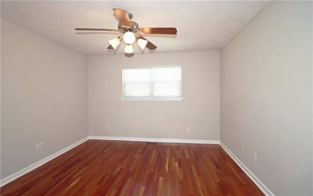 5415 Keithwood Dr, Cumming, GA 30040 - empty room with baseboards, a ceiling fan, and wood finished floors