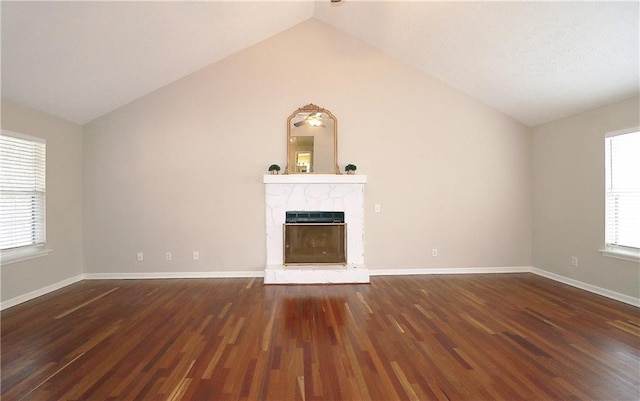 5415 Keithwood Dr, Cumming, GA 30040 - unfurnished living room featuring plenty of natural light and lofted ceiling