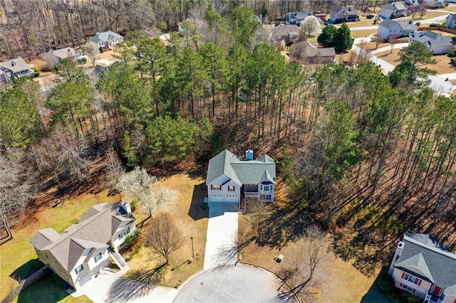 aerial view featuring a residential view