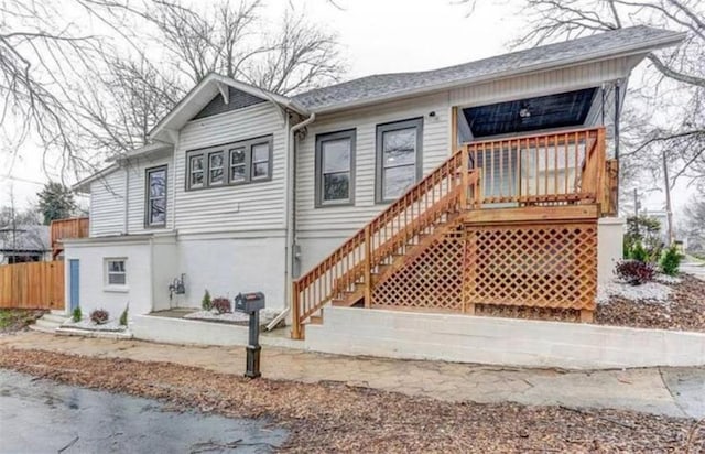 view of rear view of property