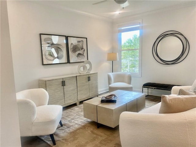 707 Dodd Ln N Unit 164, Buford, GA 30518 - sitting room featuring baseboards and a ceiling fan