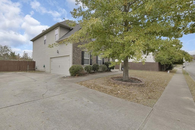 view of home's exterior featuring a garage