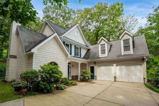 2709 Windrush Dr, Buford, GA 30518 - view of front facade with an attached garage, driveway, and a shingled roof
