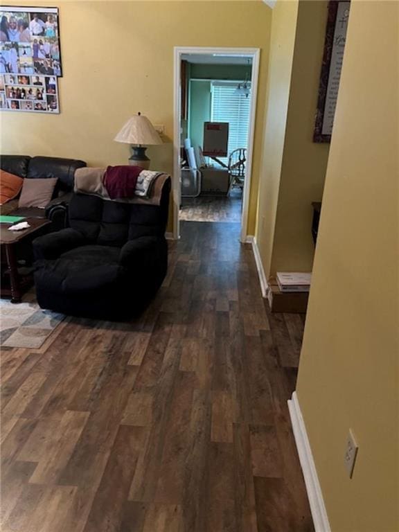 hall featuring hardwood / wood-style floors