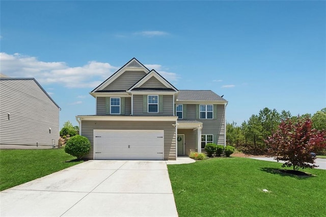 81 Birch River Pointe, Dallas, GA 30132 - view of front of house featuring concrete driveway, a garage, and a front lawn