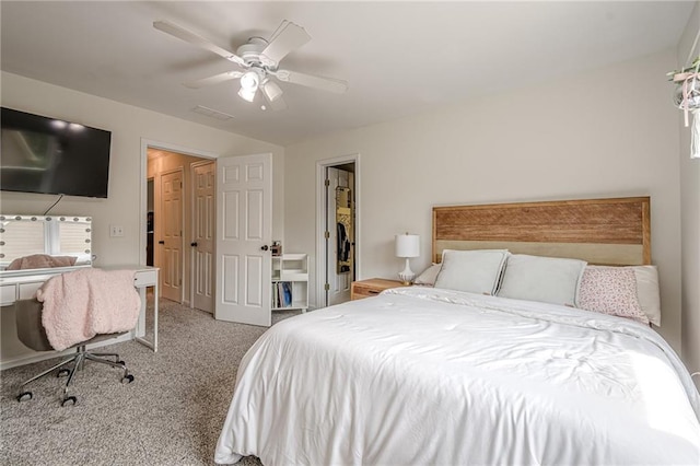 113 Gold Bridge Xing, Canton, GA 30114 - bedroom with carpet flooring, a ceiling fan, and a spacious closet