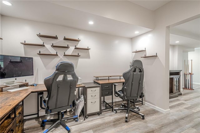 113 Gold Bridge Xing, Canton, GA 30114 - home office with light wood finished floors, recessed lighting, and baseboards