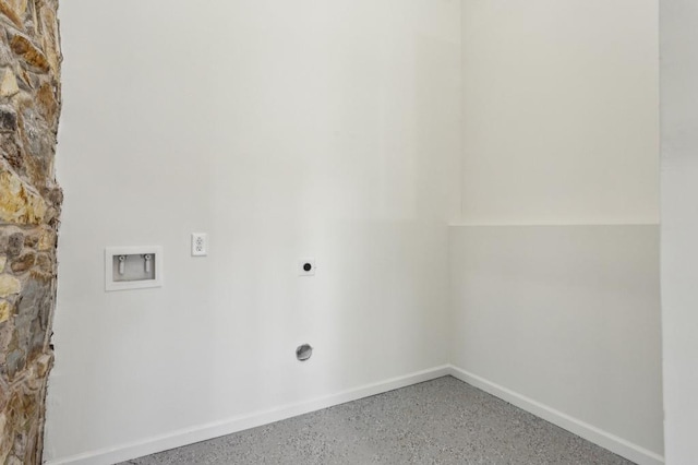 washroom with baseboards, laundry area, washer hookup, and hookup for an electric dryer